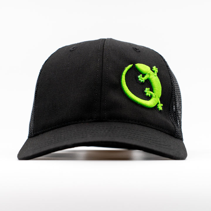 Strap Lizard Embroidered Snapback Mesh Trucker Hat